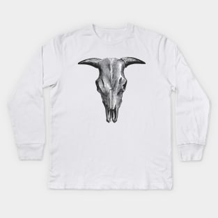 Livestock Cow Skull Head Picture Kids Long Sleeve T-Shirt